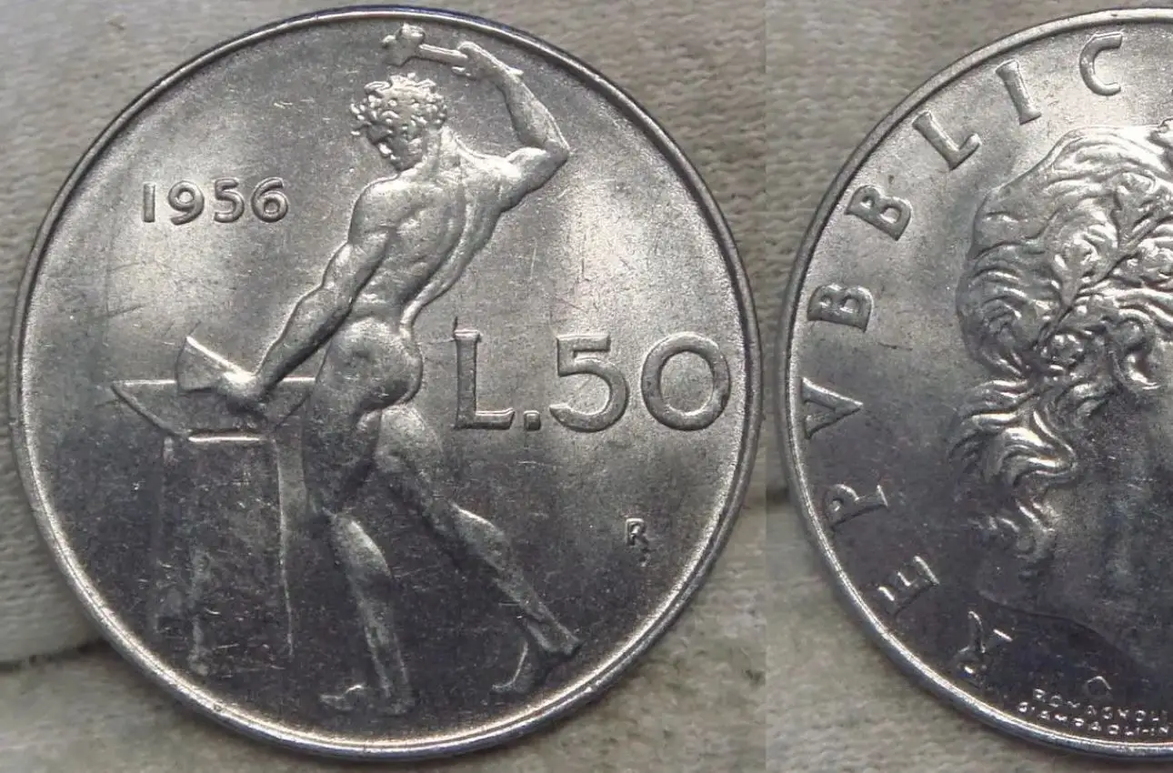 La rara moneta da 50 lire del 1954 può superare i 1.000 euro di valore La rara moneta da 50 lire del 1954 può superare i 1.000 euro di valore